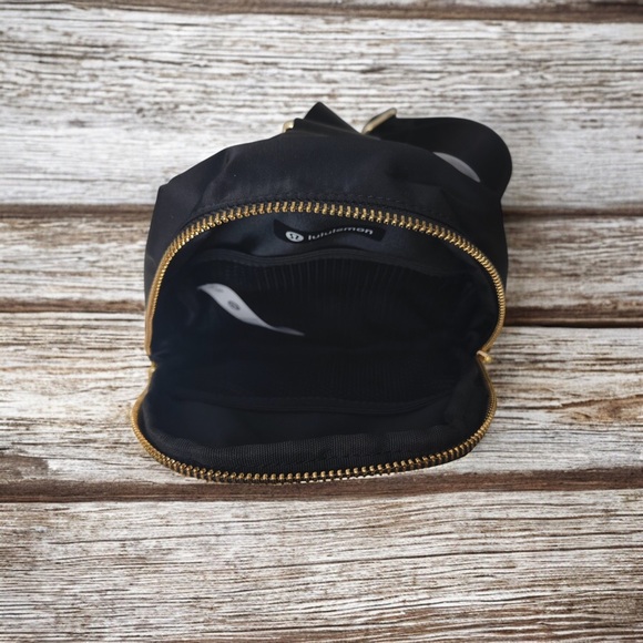 lululemon athletica Black Mini Bag with Gold Accents - Picture 4 of 7